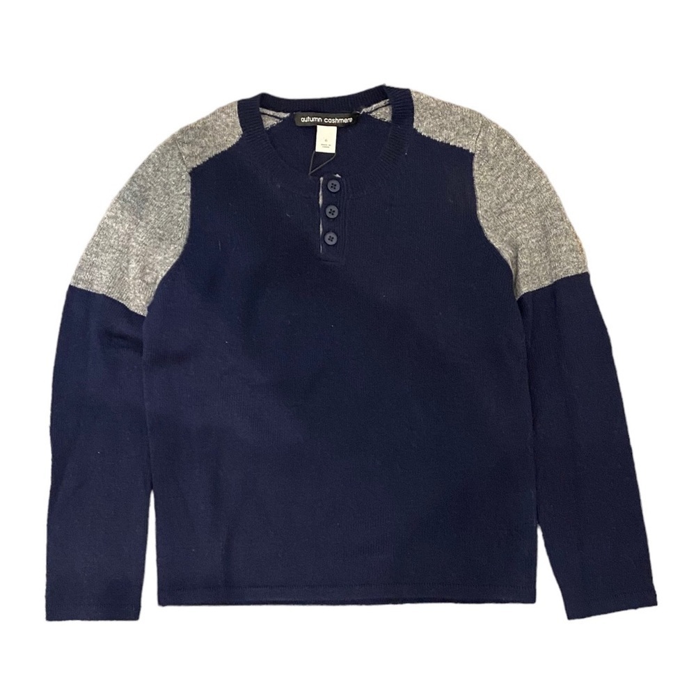 Autumn Cashmere Kids Boys Henley Sweater NWT